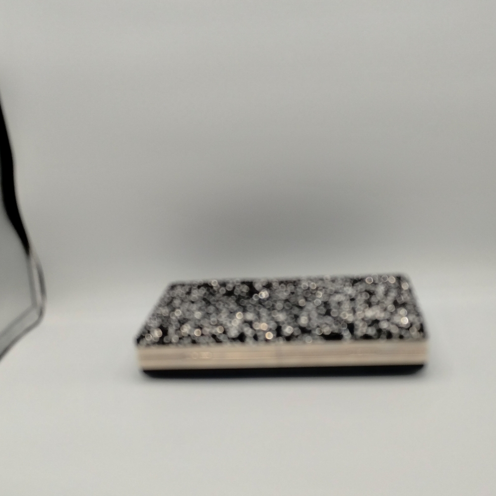 Women's black glitter clutch bag - Picture 9 of 13